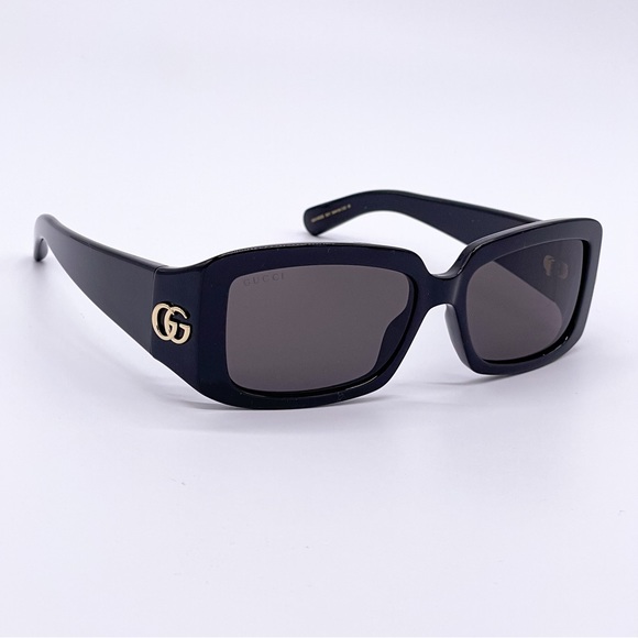 NEW GUCCI GG1403S 001 BLACK UNISEX SQUARE SUNGLASSES - Picture 5 of 11
